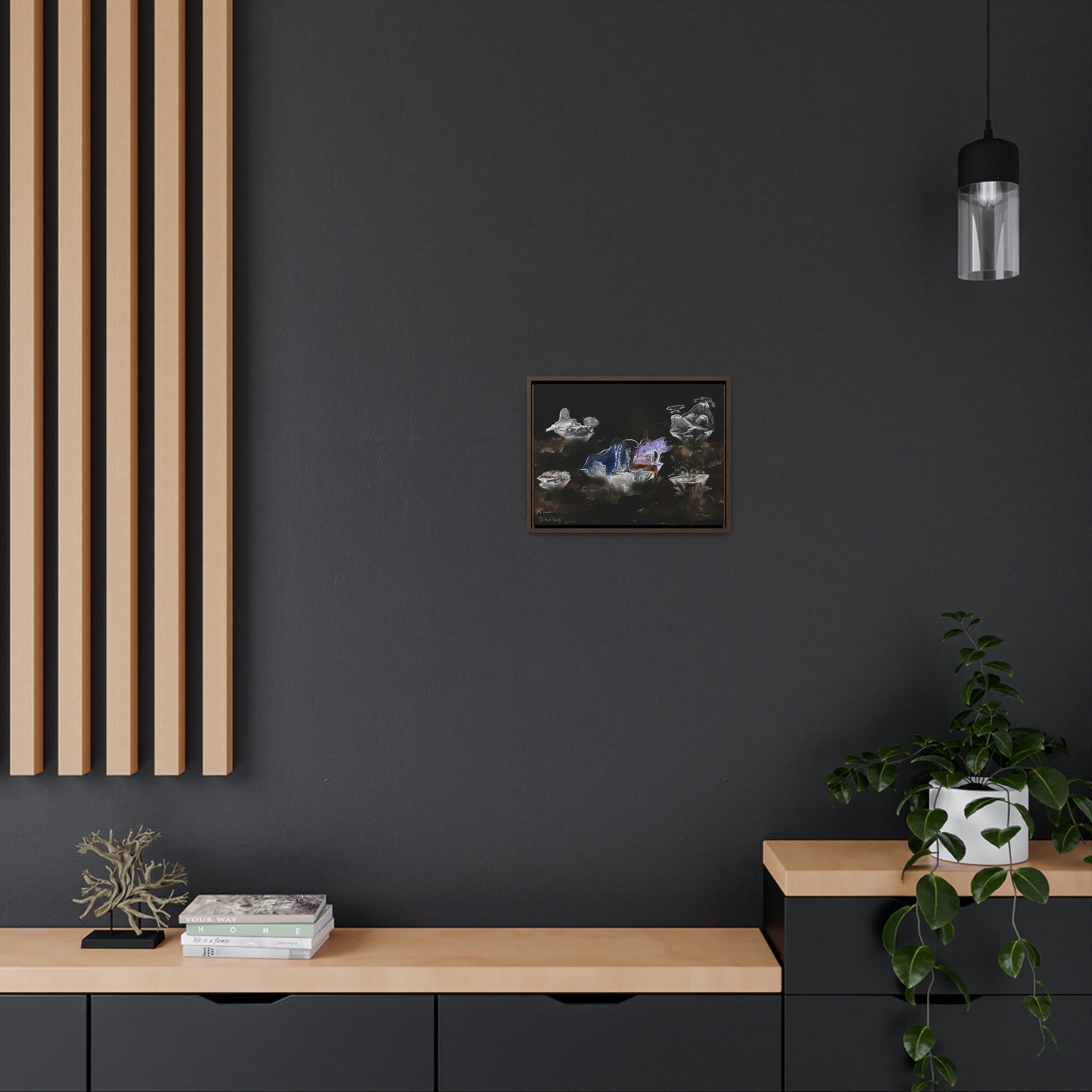 Ethereum Towers Concept Art Print (Inversion) - Canvas Wrap, Horizontal Frame - Multiple Sizes
