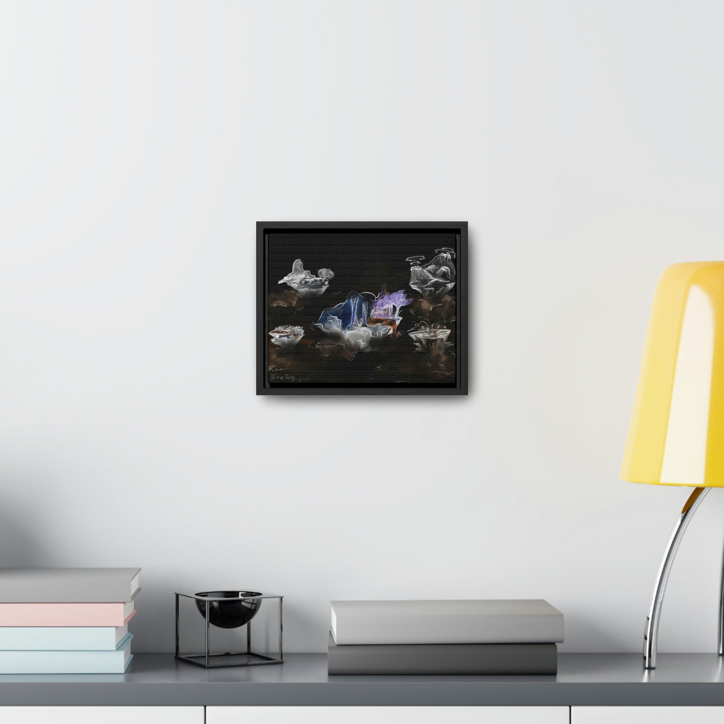 Ethereum Towers Concept Art Print (Inversion) - Canvas Wrap, Horizontal Frame - Multiple Sizes