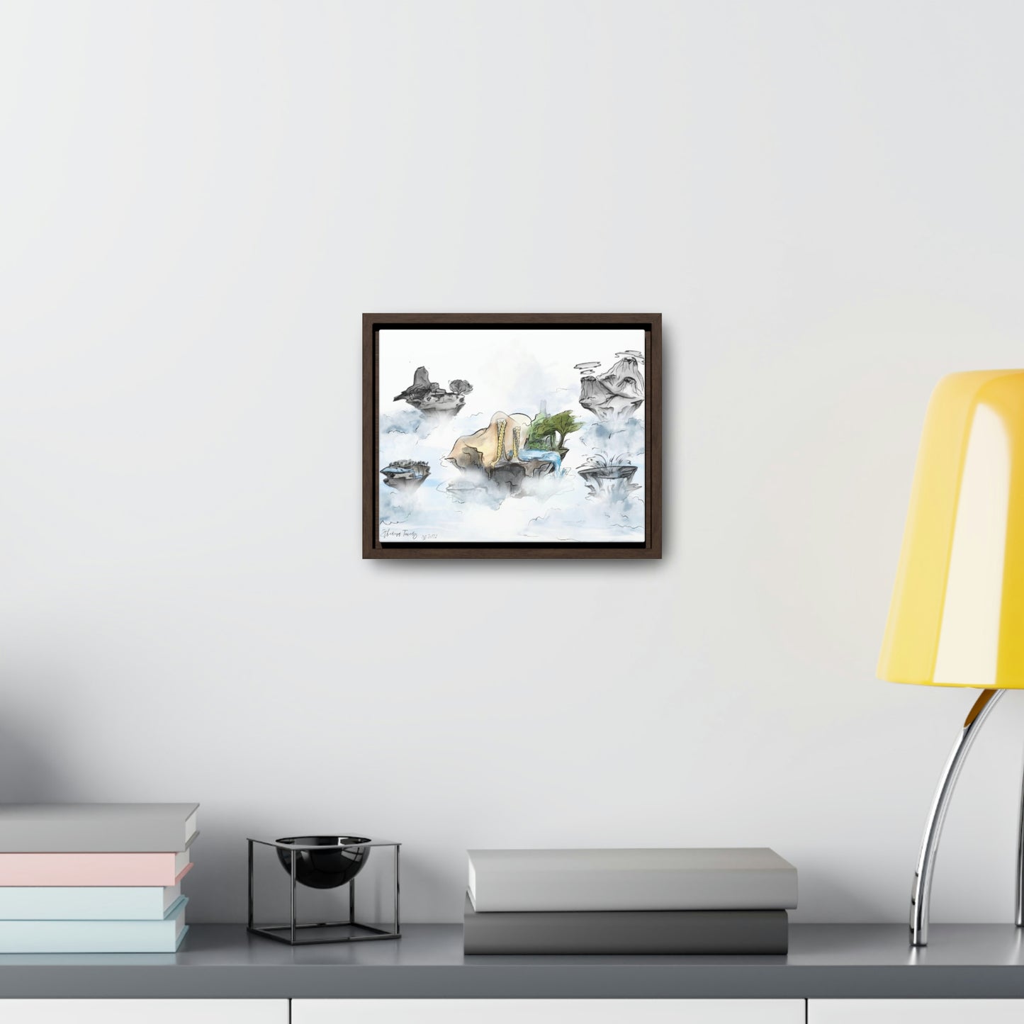 Ethereum Towers Concept Art Print (Color) - Canvas Wrap, Horizontal Frame - Multiple Sizes