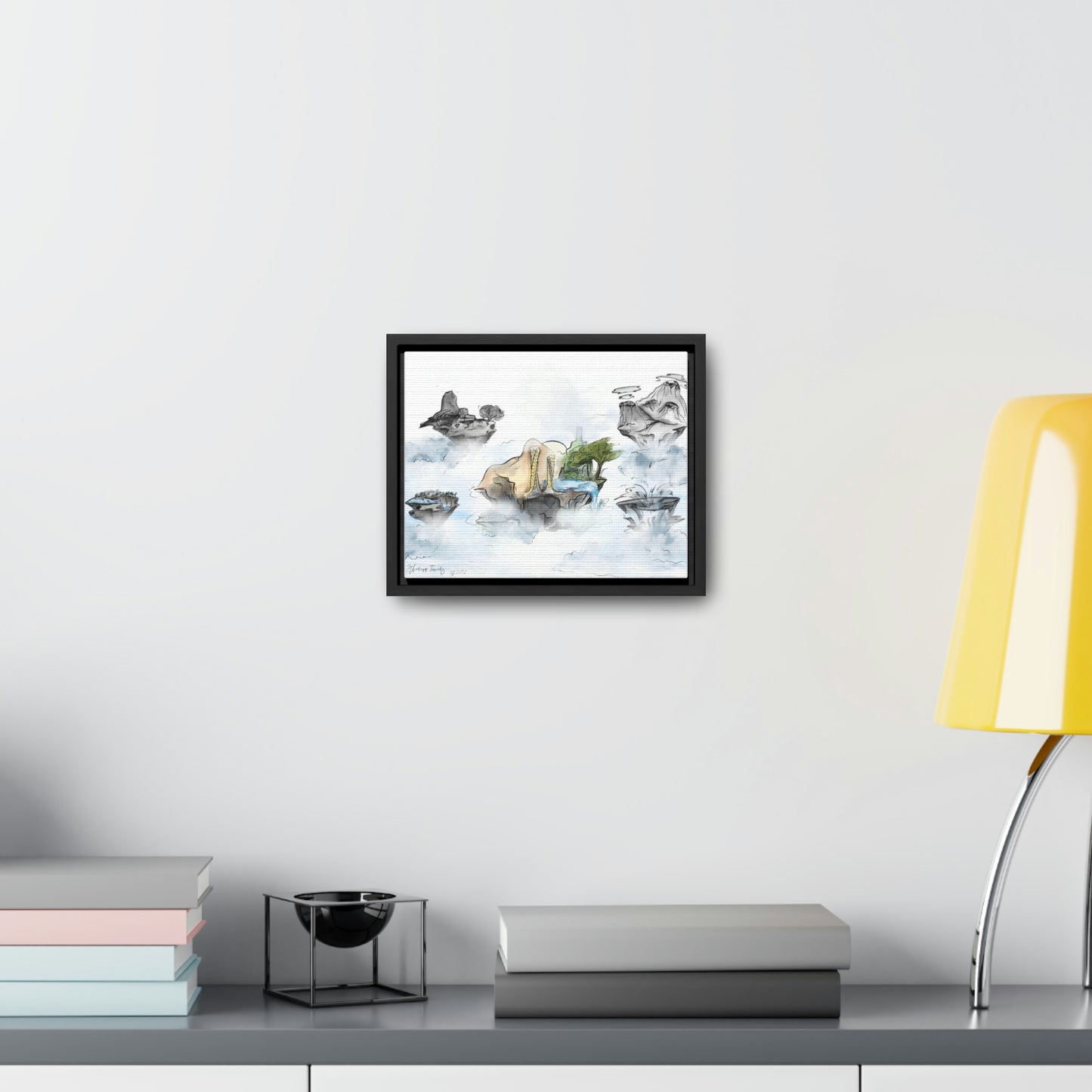 Ethereum Towers Concept Art Print (Color) - Canvas Wrap, Horizontal Frame - Multiple Sizes